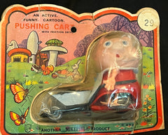 Vintage Hong Kong Pig Pushing Cart