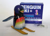 Vintage China Tin Wind Up Skier Penguin