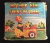 Vintage Hong Kong Friction Mother Hen and Twins in Pram