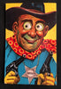 Vintage Japan Squeaking Googly Eyed Sheriff Postcard