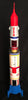 Vintage TN Nomura Battery Operated Two Stage Moon Rocket Apollo Saturn