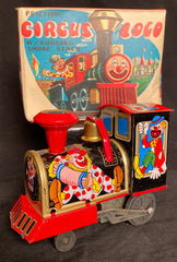Vintage Japan Friction Circus Loco With Bobbing Smokestack
