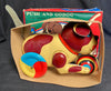 Vintage China Tin Push and Go Dog With Ball
