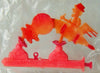 Unusual Vintage Dime Store Space Rocket To Moon Toy