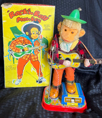 Vintage Alps Japan Battery Operated Rock'n Roll Monkey
