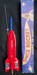 Vintage Red Space Rocket With Launcher
