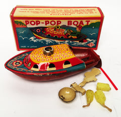 Vintage Tin Japan Pop Pop Boat