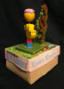 Vintage Japan Hand Painted Easter Ornament Bobble Head