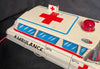 Vintage Yonezowa Japan Battery Operated Ambulance Car With Stretcher