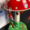 Tin Wind Up Toadstool With Gnomes