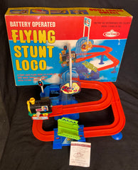 Vintage Toytown Japan Battery Operated Flying Stunt Loco Train