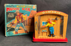 Vintage Linemar Japan Battery Operated Western Style Music Box