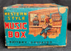 Vintage Linemar Japan Battery Operated Western Style Music Box