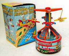 Vintage Yone Japan Wind Up Vacation Land Airplane Ride