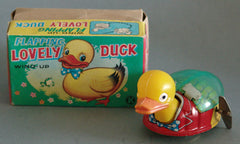 Vintage Lovely Duck With Flapping Wings