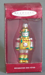 Li'L Robot Keepsake Glass Christmas Ornament