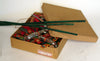 Occupied Japan Tin Flagged Airplanes and Bamboo Flying Stick