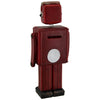 Red Vintage Finish Retro Bobble Head Robot Coin Bank