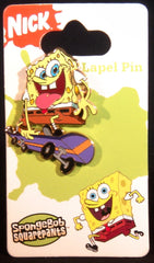Sponge Box and Squidward Metal Lapel Pins